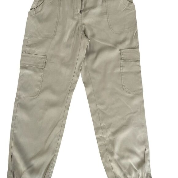 Max Studio- Cargo pants with button ankle. Size: Large Color: Sage - Picture 5 of 13